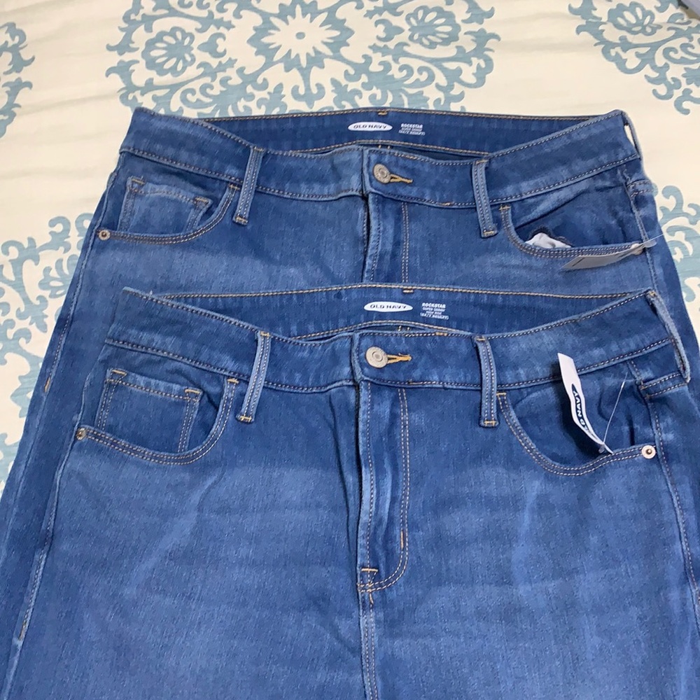 New two pair Old Navy Rockstar Supper Skinny High Rise jeans